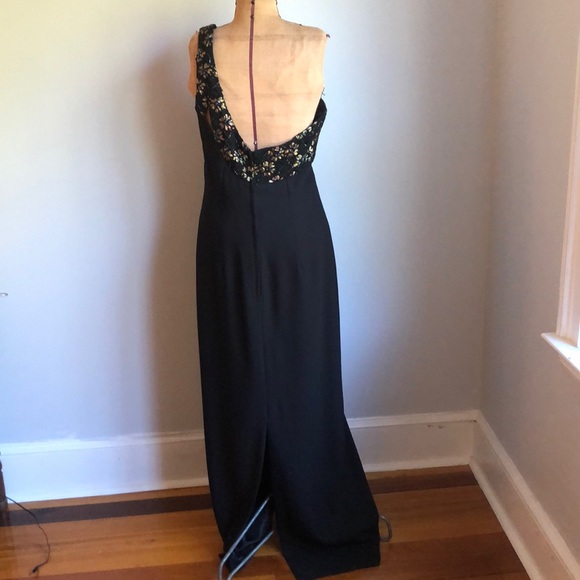 Paris line Black Long Formal Dress Single Shoulder - Picture 9 of 16
